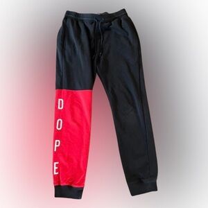 #6 Dope black and red joggers